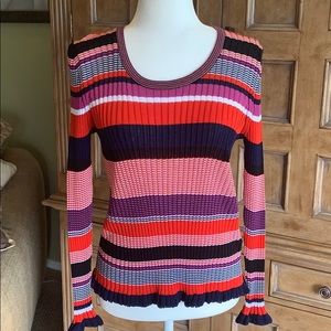 Multi-knit sweater